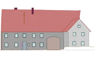 Sanierung denkmalgeschützter Bauernhof, Bobingen, Konstruktionszeichnung
